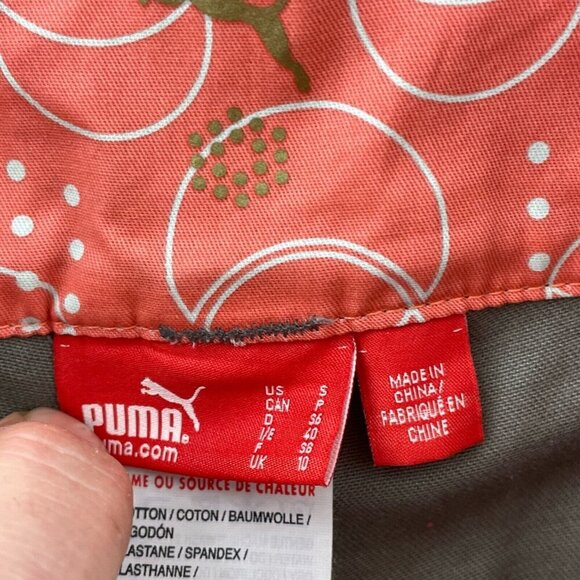 Puma Girls Plaid Capri Golf Pants Size S Gray & Pink Cotton/Elastane Fit 5171 - Picture 4 of 10